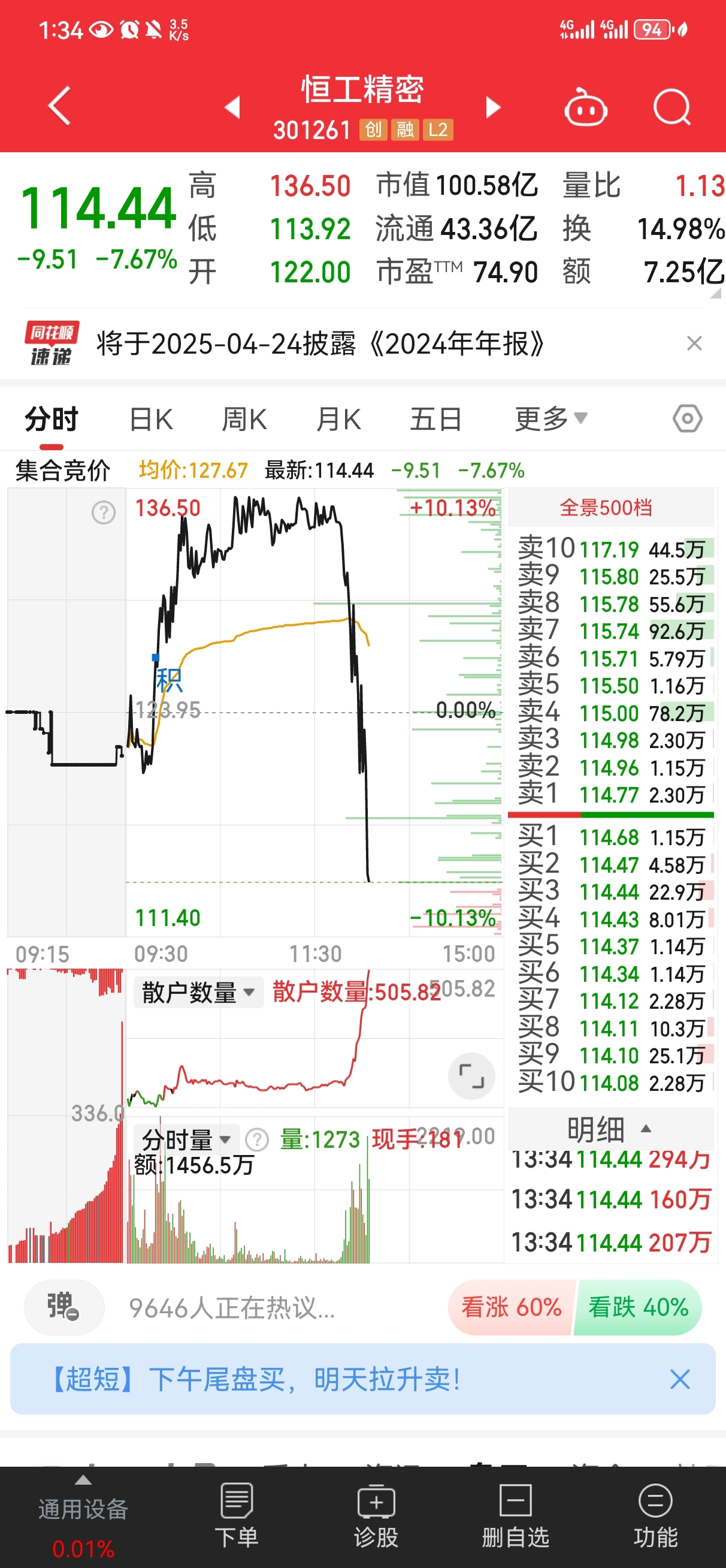 奇精机械连收3个涨停板
